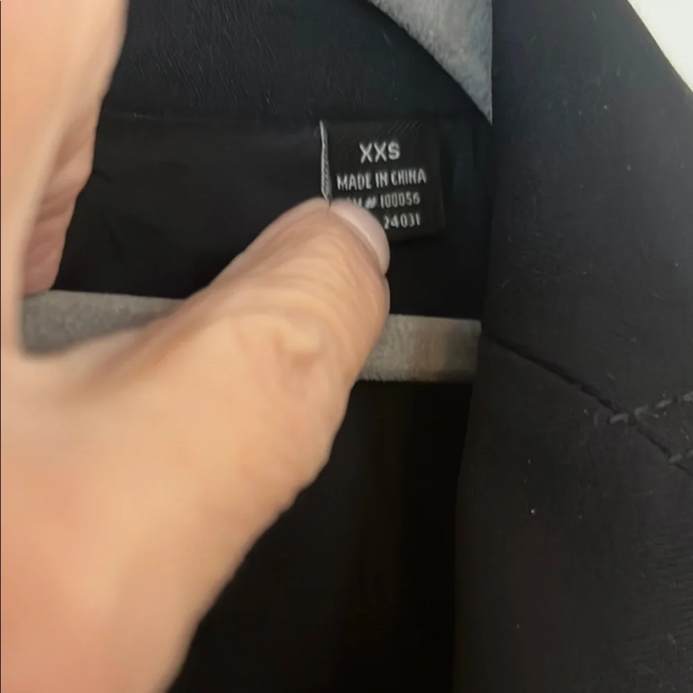 Black Long Sleeve Button Front Shirt Dress with Notched Collar - Picture 3 of 5